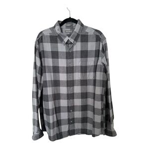 Eddie Bauer Flannel Buffalo Check Button Down Long Sleeve Shirt - Size XLT